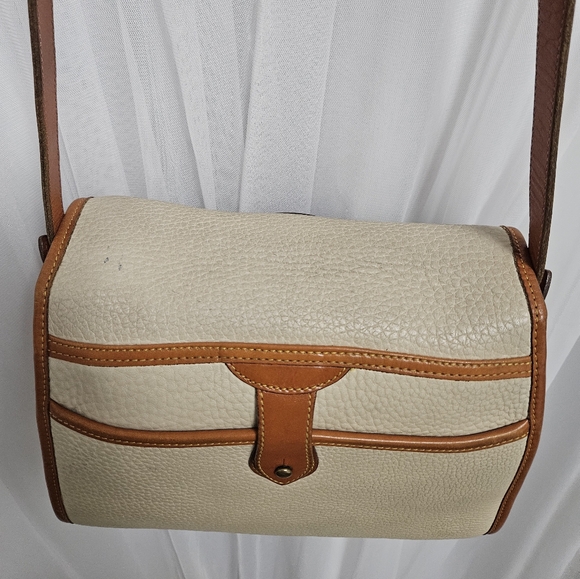 Dooney & Bourke Tan and Cream Leather Crossbody Bag - Picture 3 of 12